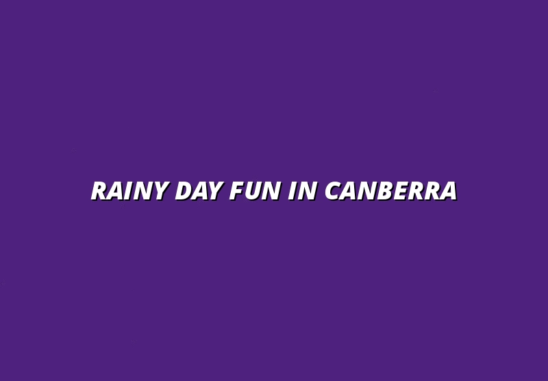 Top 10 Activities for a Rainy Day in Canberra: Indoor Fun for Families